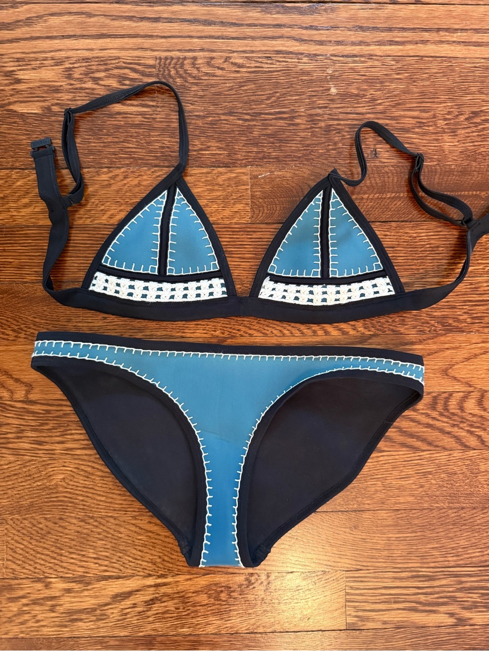 Triangl Bikini Blue & Black Size S